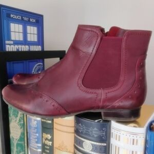 Burgundy Wine Victorian Steampunk Boots